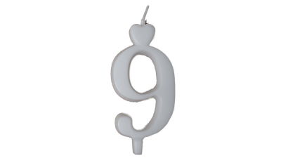 Fehér 9-es gyertya