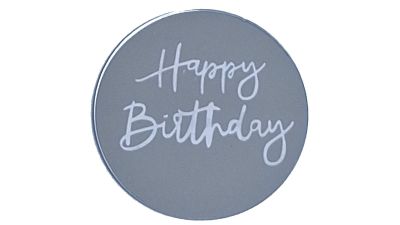Happy birthday ezüst tábla