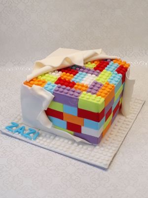 Építőkockás torta