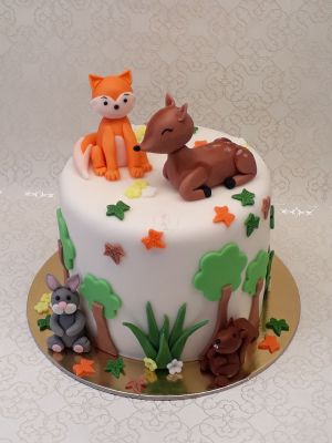 Erdei állatok torta