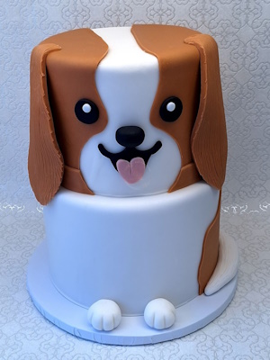 Vidám kutyás torta
